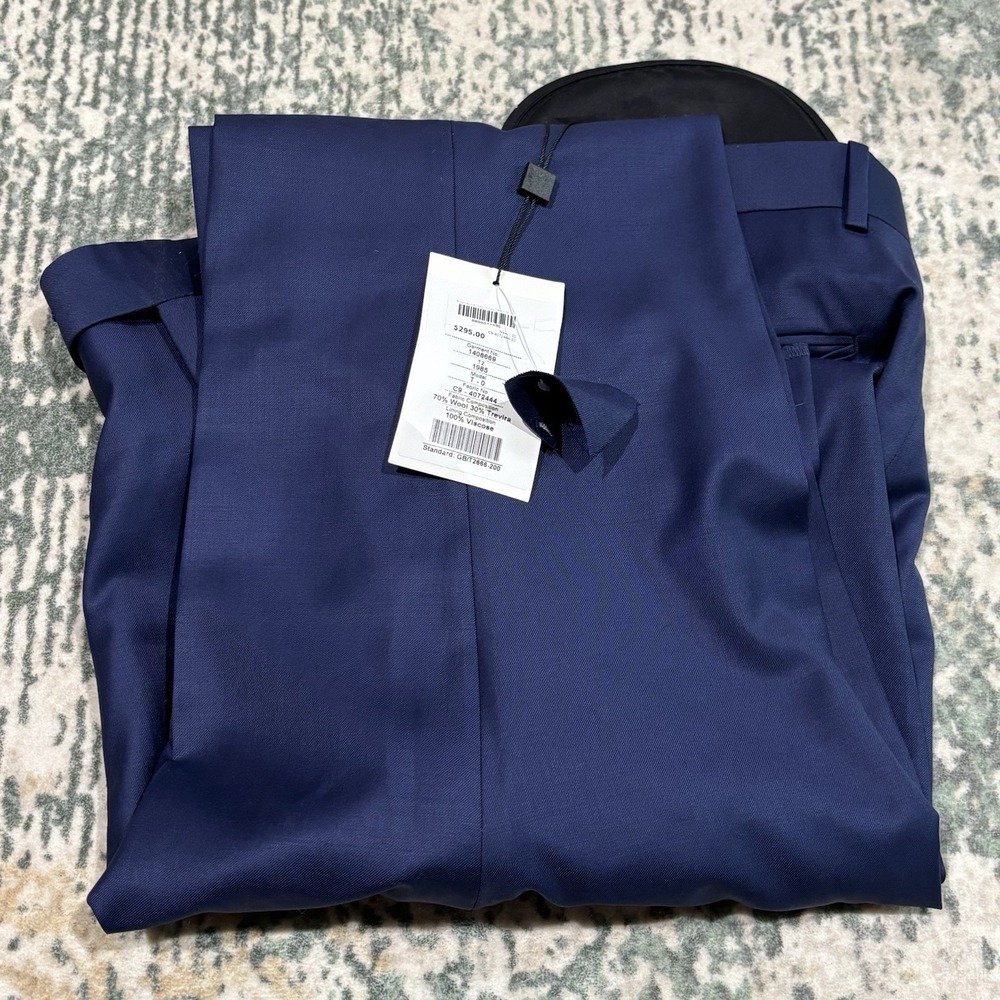 Brookwood navy trousers Saint Simons Island Wool/Trevira 34X37 Unaltered